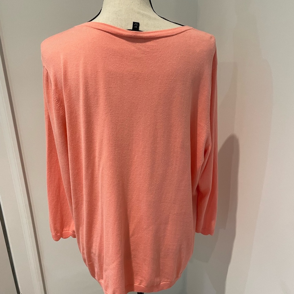 Talbots Peach Shell And Matching Scalloped Trim C… - image 7